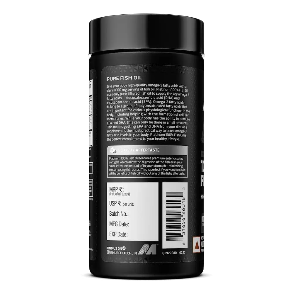 روغن ماهی فیش اویل ماسل تک MuscleTech Platinum Fish Oil