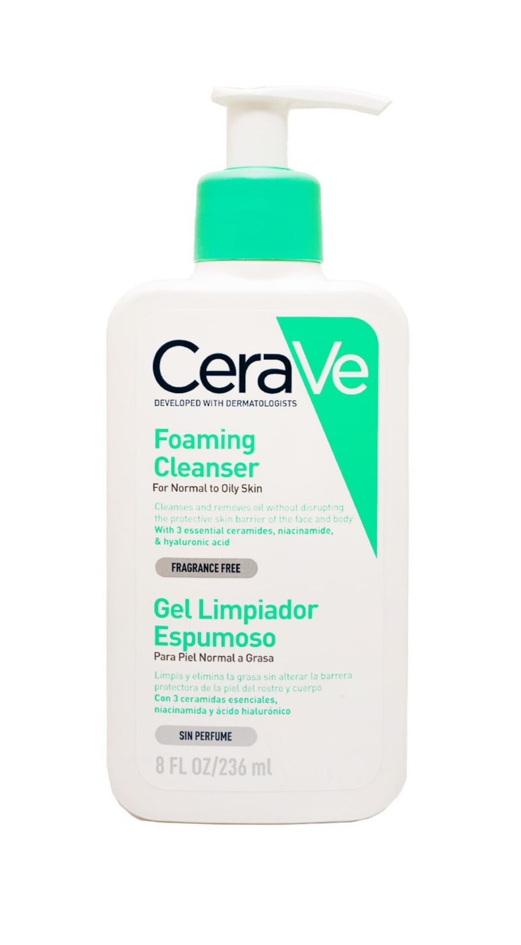 فوم شستشو صورت پوست نرمال تا چرب سراوی CeraVe Foaming Cleanser