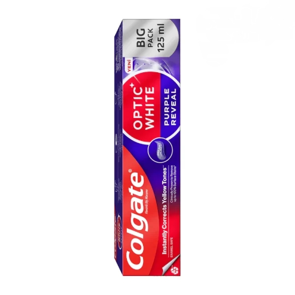 خمیر دندان سفید کننده کلگیت OPTIC WHITE مدل PURPLE WHITE