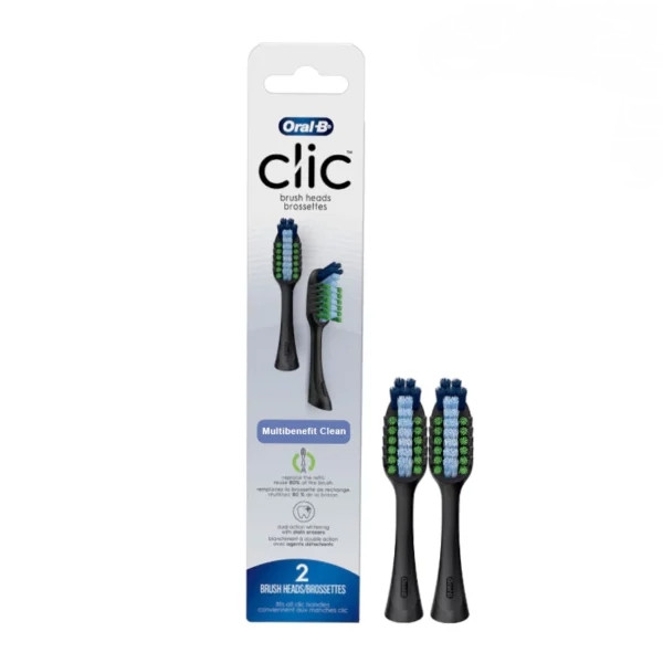 یدک مسواک اورال بی CLIC مدل MULTIBENEFIT بسته 2 عددی