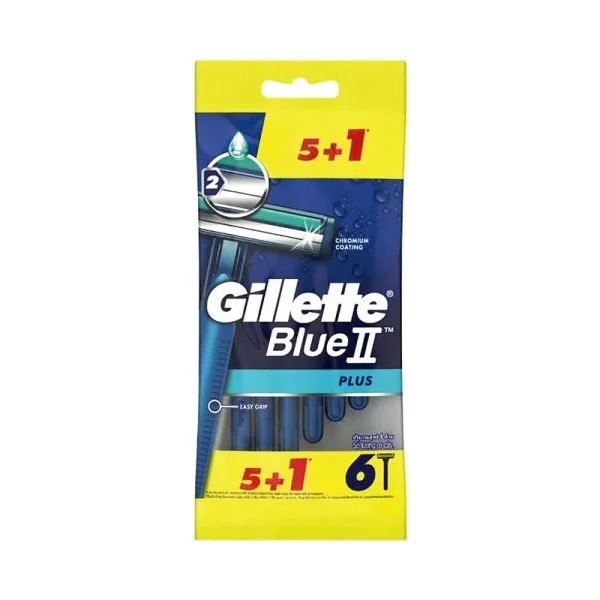 تیغ اصلاح ژیلت مدل Blue 2 plus بسته 6 عددی