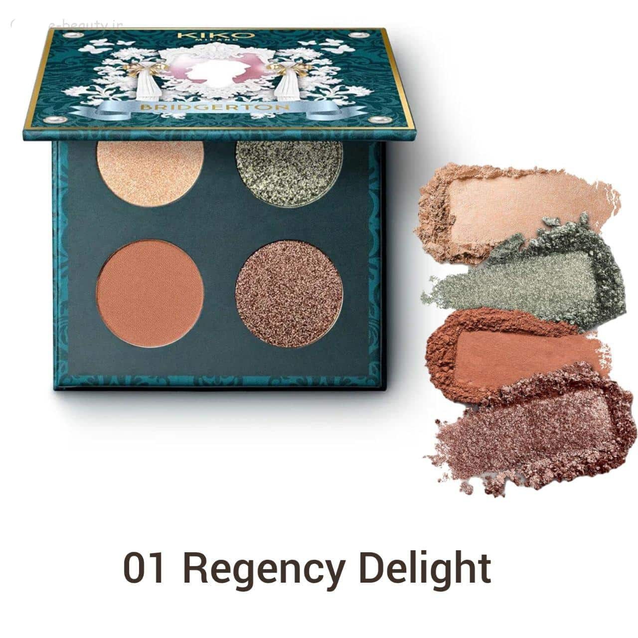 پالت سایه بریجرتون ۴تایی کیکو میلانو Bridgerton quartet eyeshadow palette kiko milano