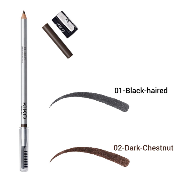 مداد ابرو به همراه شانه ابرو کیکو میلانو Precision Eyebrow Pencil Kiko Milano