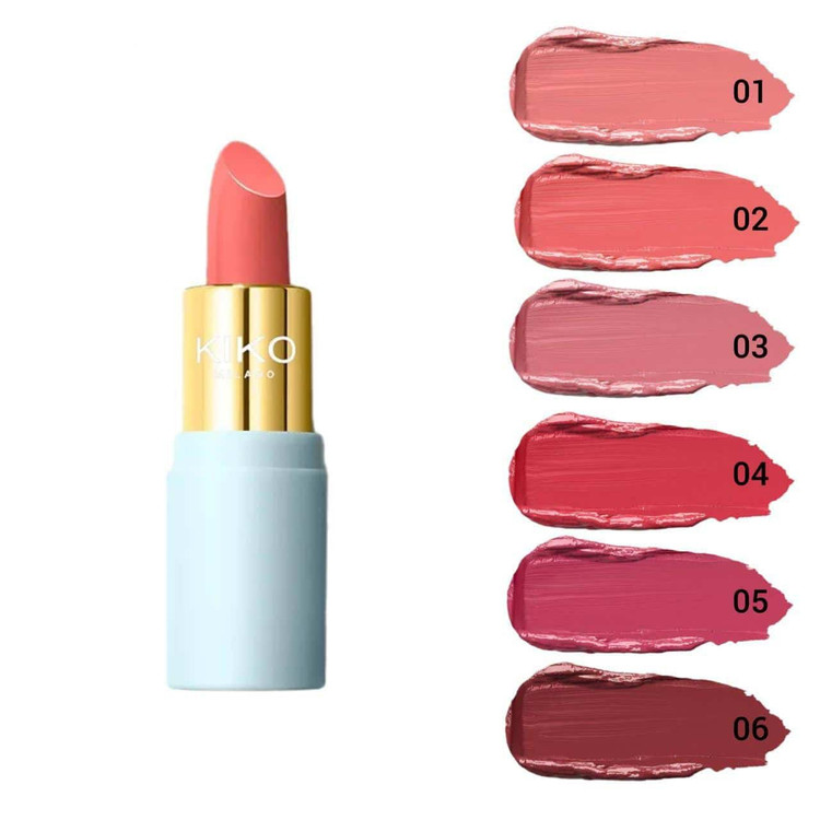 رژ لب جامد کیکو میلانو مدل بریجرتون Bridgerton ballroom beauty satin shine lipstick kiko milano