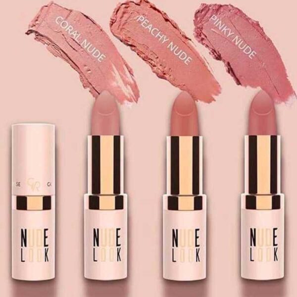 رژ لب کرمی نود گلدن رز Golden Rose مدل Nude Look رنگ 01-02-03
