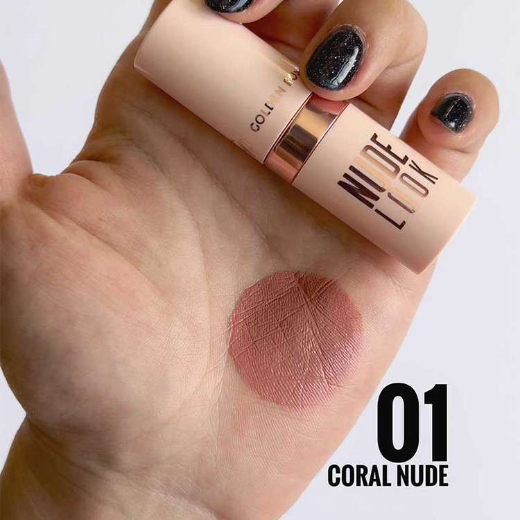رژ لب کرمی نود گلدن رز Golden Rose مدل Nude Look رنگ 01-02-03