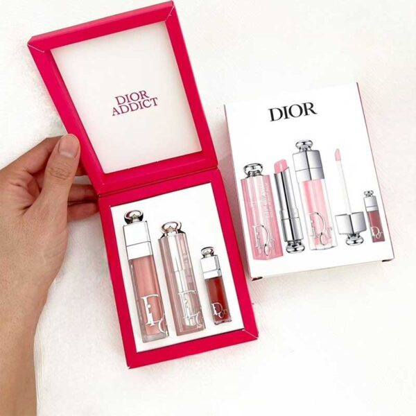 کیت 3 عددی بالم لب و لیپ گلاس دیور Dior مدل Addict Glow