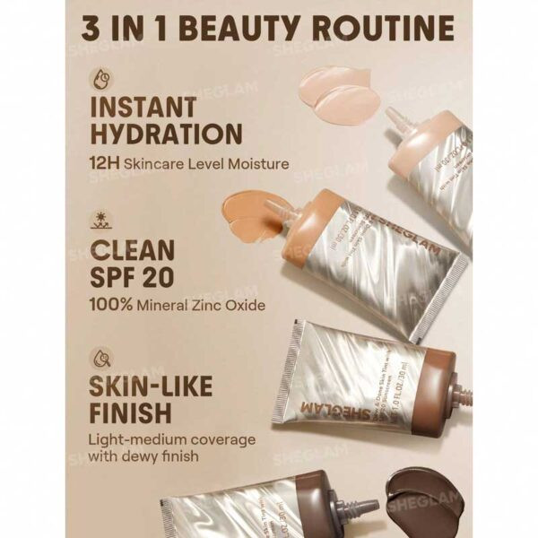 تینت صورت حاوی ضد آفتاب SPF20 شیگلم Sheglam مدل Dew & Done