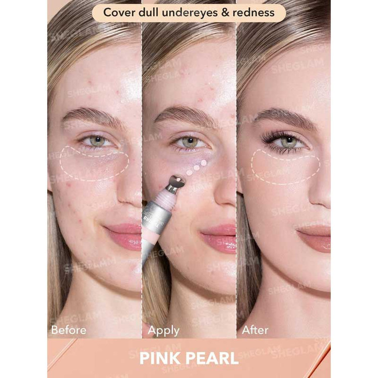 کانسیلر حرفه ای با اپلیکاتور فلزی شیگلم Sheglam مدل Bright Eyes Cooling Concealer
