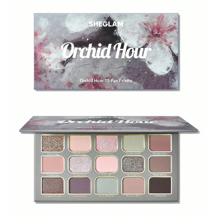 پالت سایه 15 رنگ ساعت ارکیده شیگلم Sheglam مدل Orchid Hour