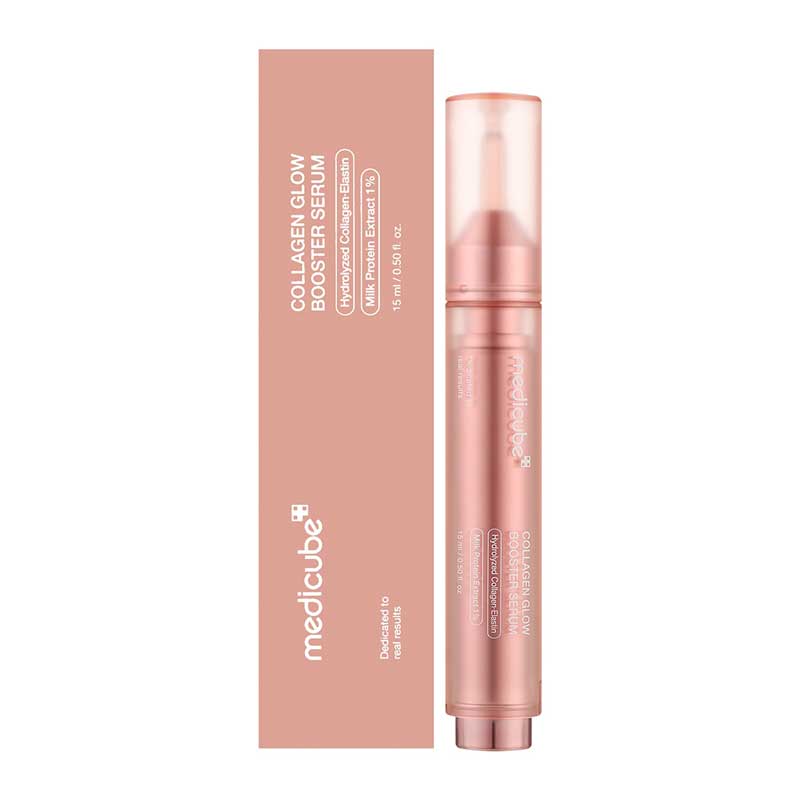 بوستر سرم درخشان کننده کلاژن مدی کیوب Medicube مدل Collagen Glow Booster Milk Serum حجم 15ml