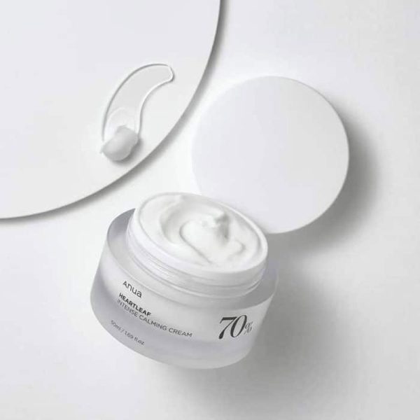کرم مرطوب کننده و تسکین دهنده آنوا ANUA مدل Heartleaf 70% Intense Calming Cream حجم 50ml