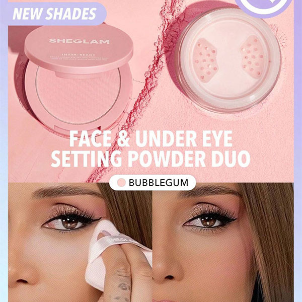 پودر فیکس دو طبقه بابلگام شیگلم Sheglam Double Duty Powder Bubblegum