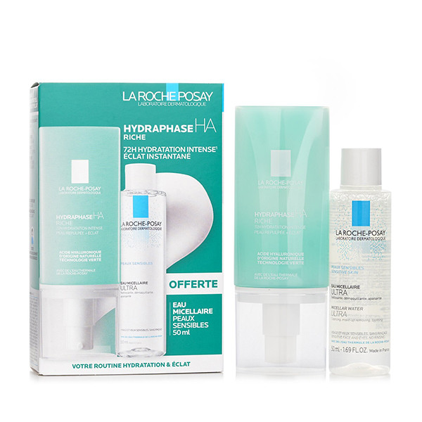 پک دو عددی آبرسان و میسلار واتر ریچ لاروش پوزای La Roche Posay Hydraphase HA Riche Pack