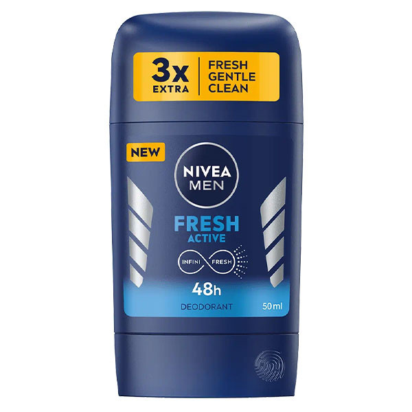 مام استیکی مردانه فرش اکتیو نیوا Nivea Fresh Active Stick Deodorant 50Ml