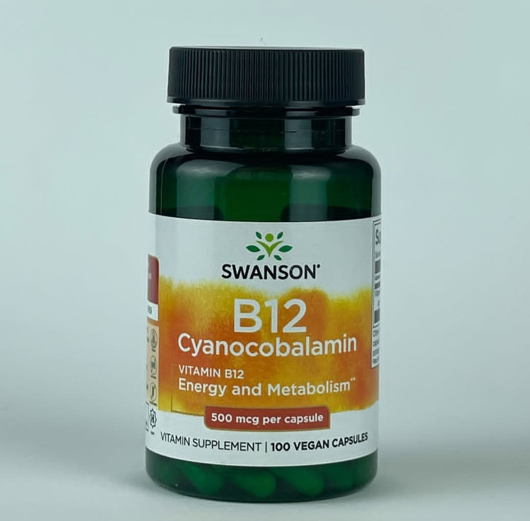 کپسول ویتامین B12 سوانسون 500 میلی گرم ۱۰۰ عددی
